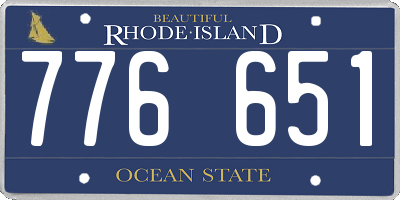 RI license plate 776651