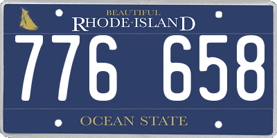 RI license plate 776658