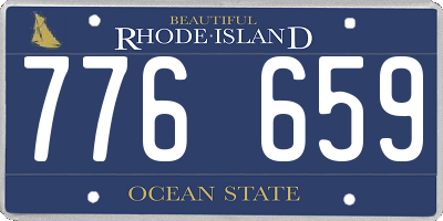 RI license plate 776659