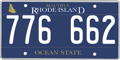 RI license plate 776662