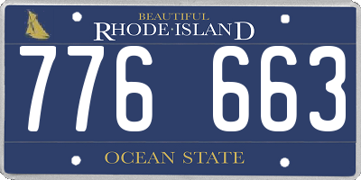 RI license plate 776663