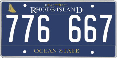 RI license plate 776667