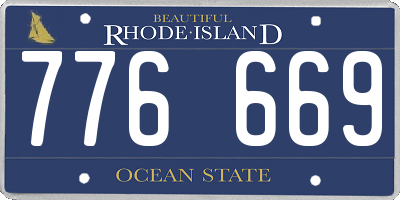 RI license plate 776669