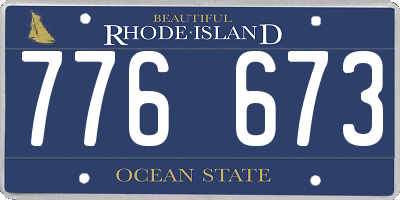 RI license plate 776673