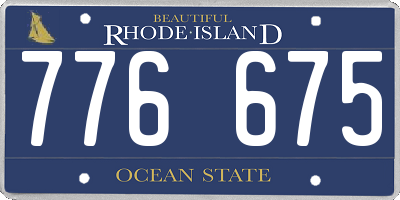 RI license plate 776675