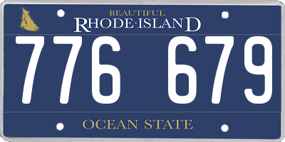 RI license plate 776679