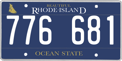 RI license plate 776681