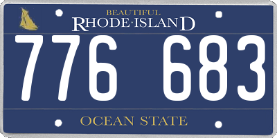 RI license plate 776683