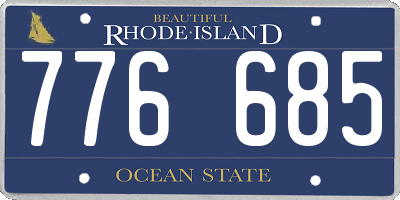 RI license plate 776685