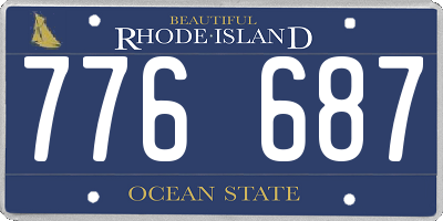 RI license plate 776687