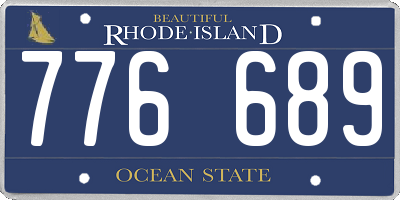 RI license plate 776689