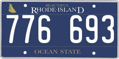 RI license plate 776693
