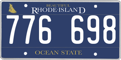 RI license plate 776698