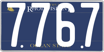 RI license plate 7767