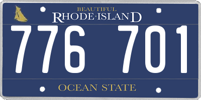 RI license plate 776701