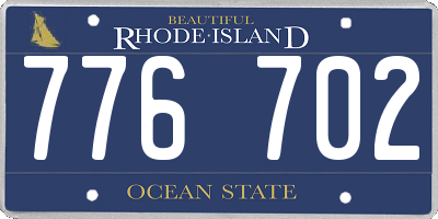 RI license plate 776702