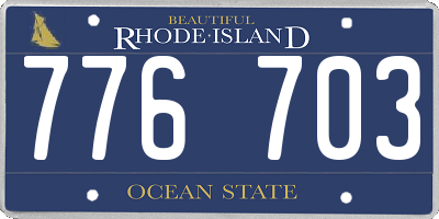 RI license plate 776703