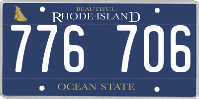 RI license plate 776706
