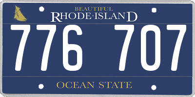 RI license plate 776707