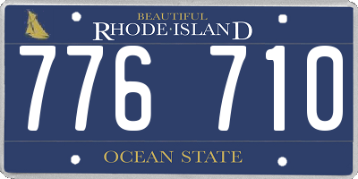 RI license plate 776710