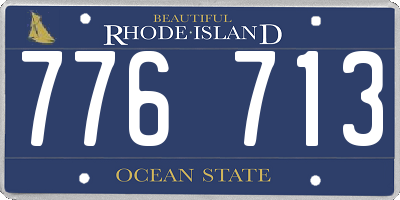 RI license plate 776713