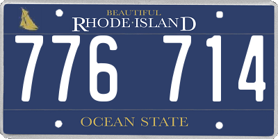 RI license plate 776714
