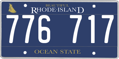 RI license plate 776717