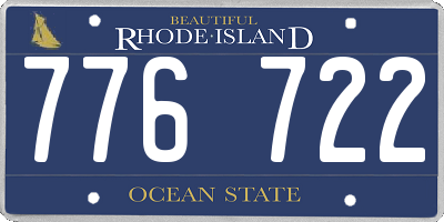 RI license plate 776722