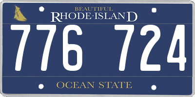 RI license plate 776724