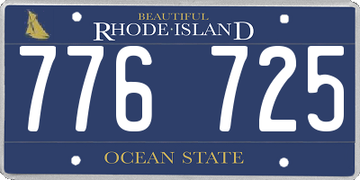 RI license plate 776725