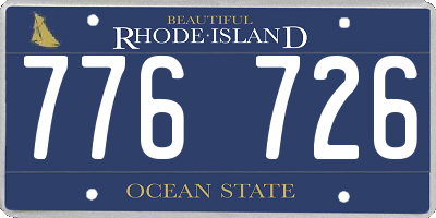 RI license plate 776726