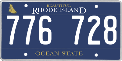 RI license plate 776728