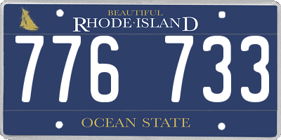 RI license plate 776733