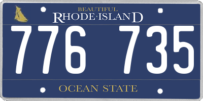 RI license plate 776735