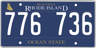 RI license plate 776736
