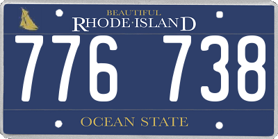 RI license plate 776738