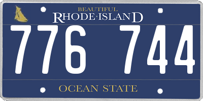 RI license plate 776744