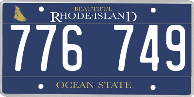 RI license plate 776749