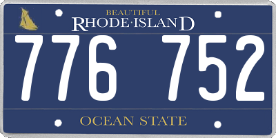 RI license plate 776752