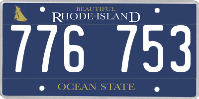 RI license plate 776753