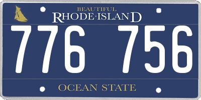RI license plate 776756