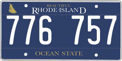 RI license plate 776757