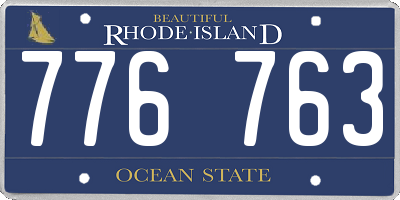 RI license plate 776763