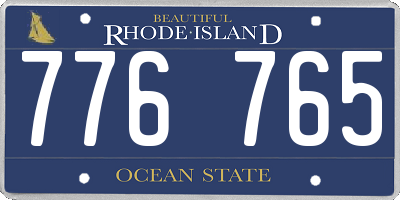 RI license plate 776765