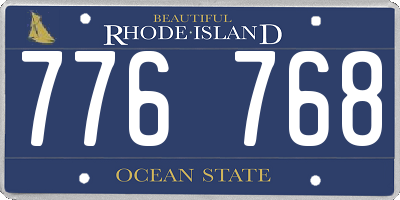 RI license plate 776768