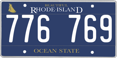RI license plate 776769