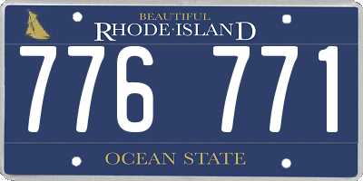 RI license plate 776771