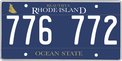 RI license plate 776772