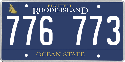 RI license plate 776773