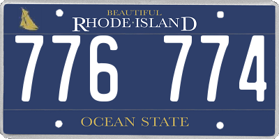 RI license plate 776774